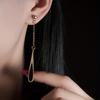 Elegant Water Drop Tassel Stud Earrings for Women – Light Luxury, Exquisite, Versatile and Fashionable.