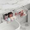 Plastic Under Desk Drawer Organizer Self Adhesive Qtip Holder  for Swabs Floss