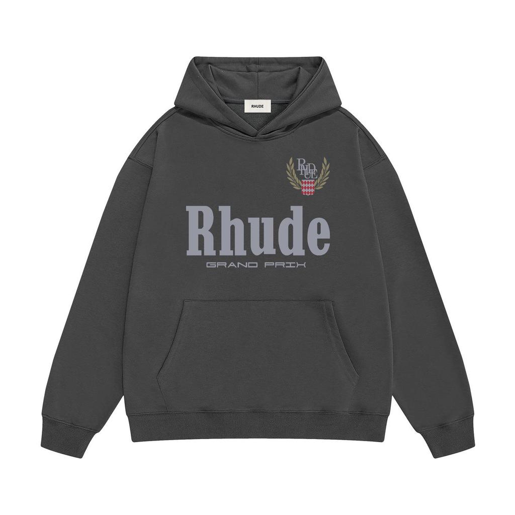 RHUDE Unisex Multi-color Trendy High Street Printed Hoodie