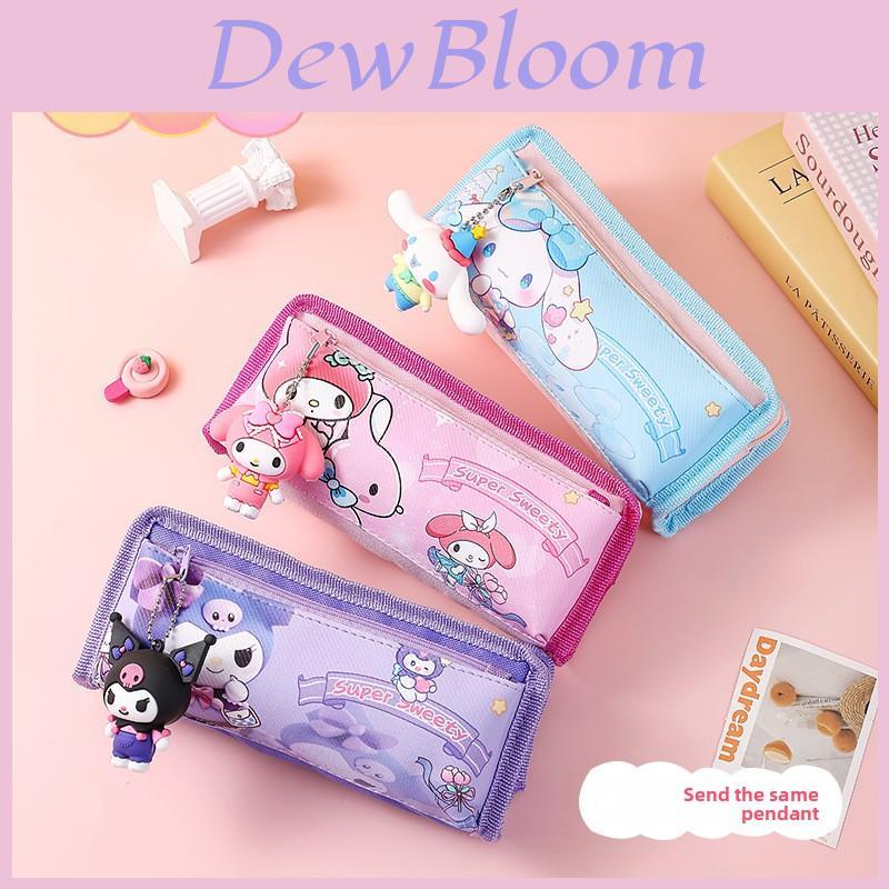 Канвасовый пенал Sanrio Kuromi, большая вместимость, прочная сумка для канцелярских принадлежностей для студентов