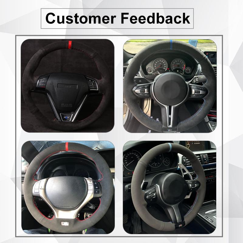 Car Steering Wheel Cover For Kia Morning 2011-2016 Picanto 2012-2015 Slip Suede Leather Automobile Accessories Steering Cover