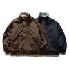 QIYOU 2025 Зимняя японская ретро хлопковая куртка с подкладкой из натуральной шерсти, воротником-стойкой, на пуговицах