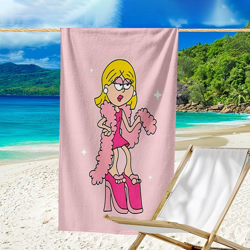1pc Lizzie McGuire Y Sus Locuras1 Beach Towel, Beach and Seaside Swimming Pool Equipment, Fashion Pattern, Rectangular, Travel Essentials