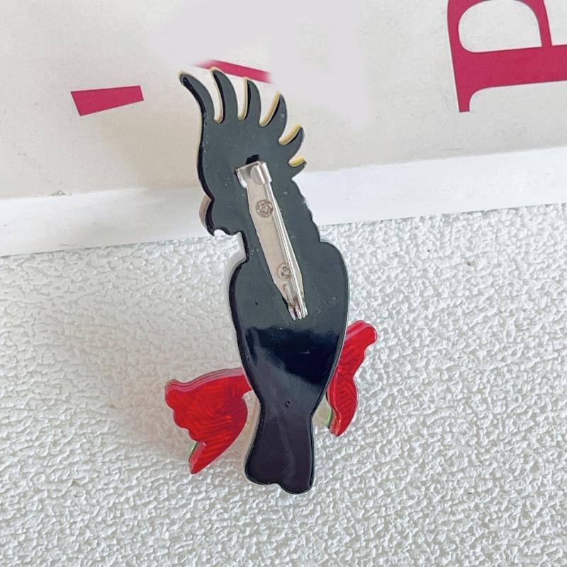 Fashionable Sophisticated Parrot Lapel Pin with Dripping Oil Designs Contrast Accessory for Party Supplies Costumes