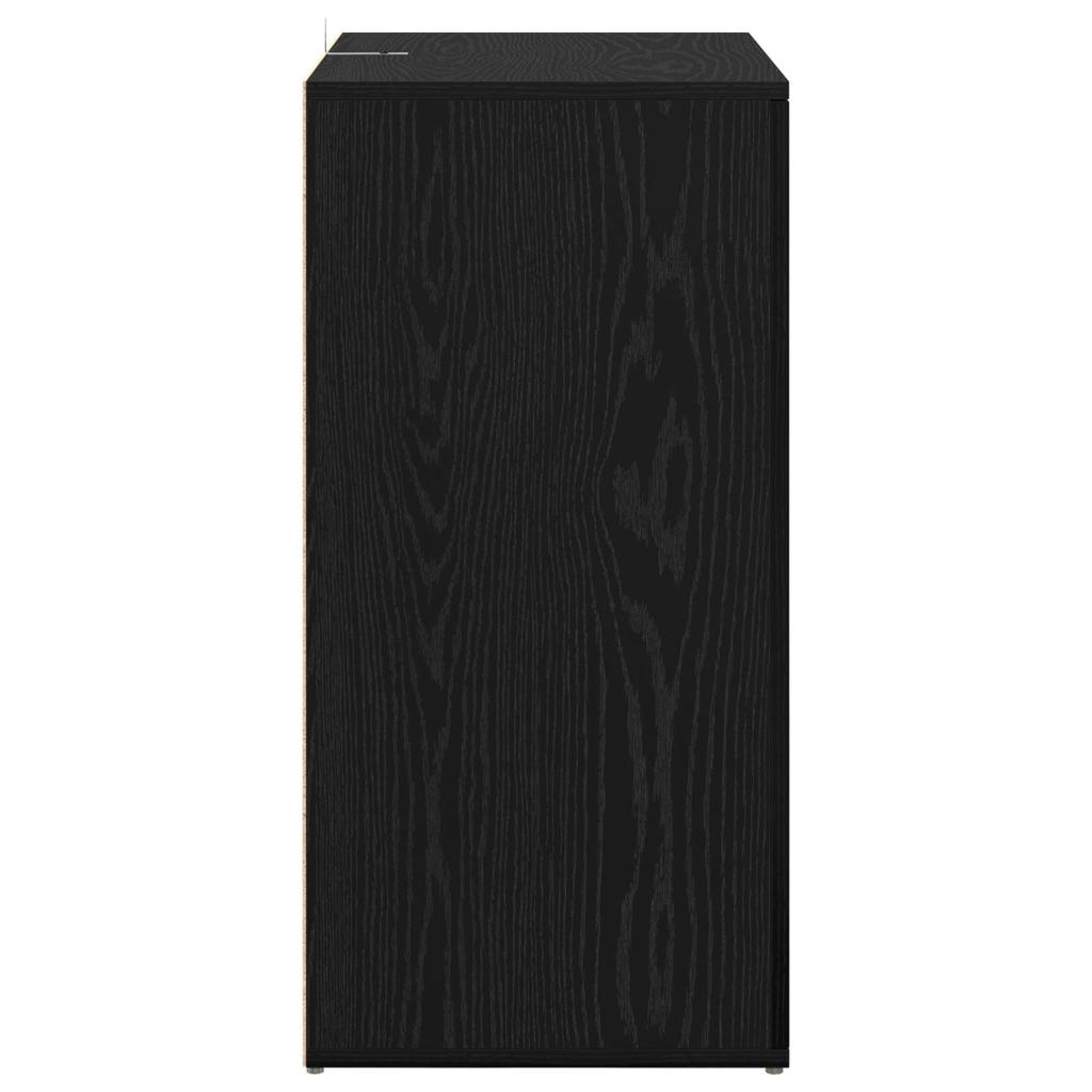 Sideboard in Black Oak Look 59 x 39 x 80 cm Particleboard
