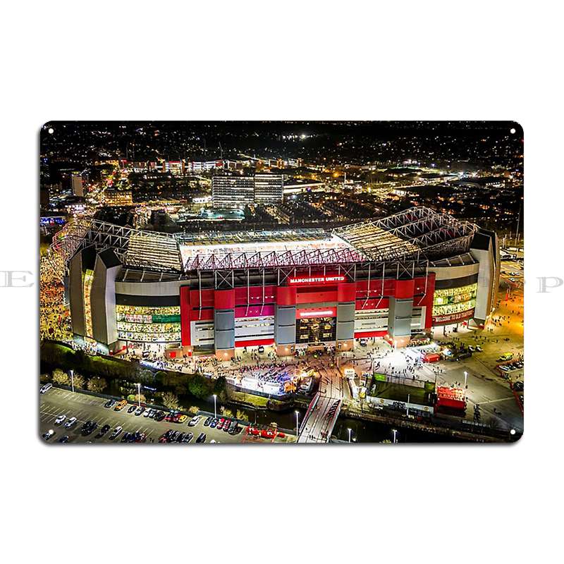 Металлическая табличка Old Trafford Night, таблички для вечеринок, персонализированный персонаж, клубная жестяная вывеска, постер
