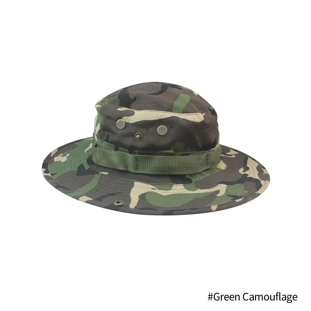 Camouflage Boonie Hat Tactical Bucket Hats Panama Summer Cap Hunting Hiking Outdoor Camo Sun Caps Men