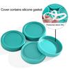 10Pcs 86MM Wide Mouth Jar Lid Silicone Seal Airtight Food Grade BPA Free Heavy Duty Leak-proof Colorful Universal Round Cup Can Cover