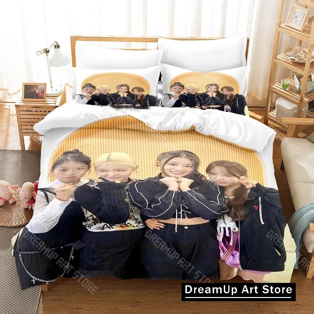 3D-печатный комплект постельного белья FIFTY KPOP FIFTY Merch Cupid Album для мальчиков и девочек Пододеяльник Размеры: Twin, Queen, King, Full, Single, Double