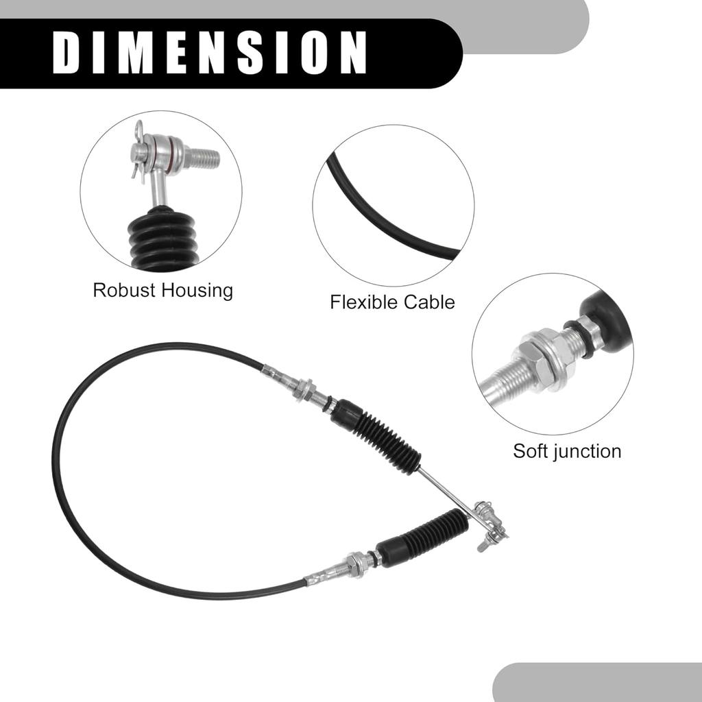 Shifter Cable Gear Selector Shift Cable - UTV Trans Shifter Cable - for Polaris RZR Razor 800 (all Models) 2008-2014 UTV Metal Black - 1 PC