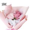 Decorative Faux Flowers Mini Fake Sunflower Bouquet Handcrafted Artificial Soap Carnation Rose Floral Decoration Handmade Valentine's Day Anniversary