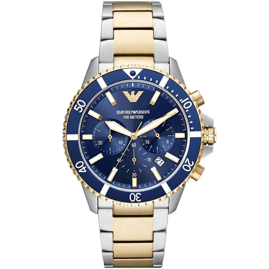Emporio Armani AR11362 Chronograph Diver двухцветные мужские часы