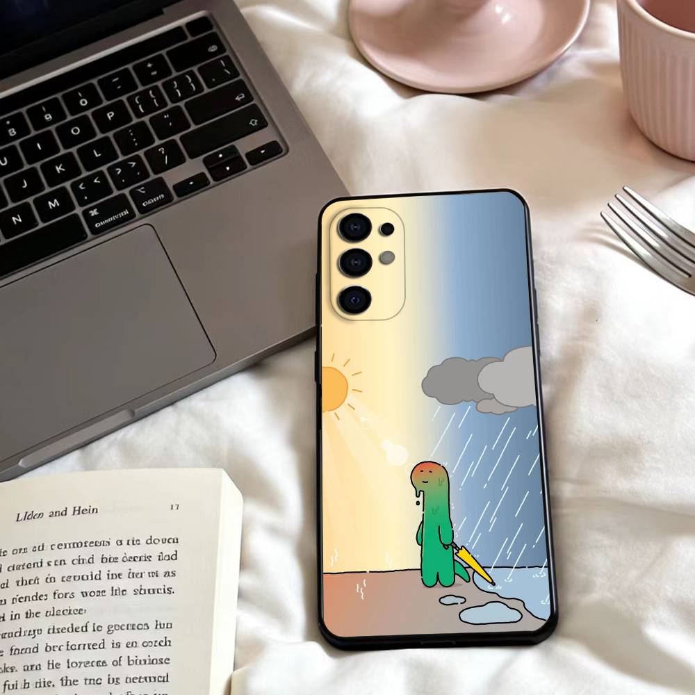 Cute J-JOGUMAN Phone Case For Samsung S25,24,23,22,30,21,10,9,Ultra,Plus,Lite,FE,4,5 G Soft Black Case