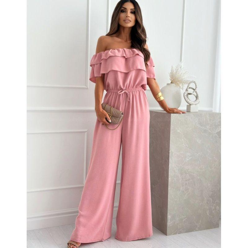 Short-Sleeve V-neck Dress Loose Florals Print Shoelace V-neck Casual Jumpsuit Shorts