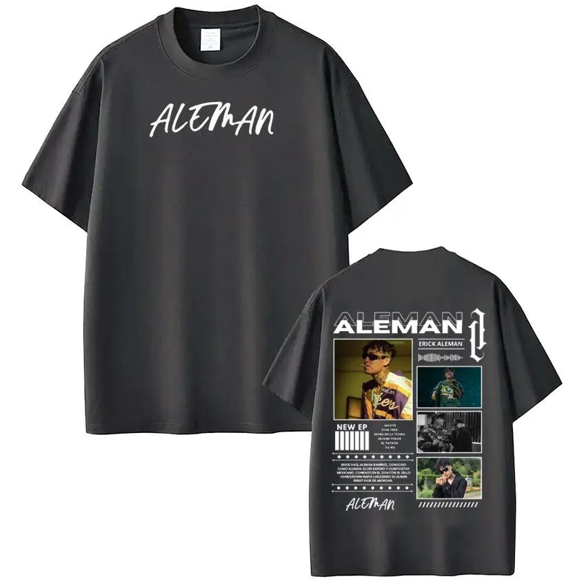 Rapper Aleman New Album Tour Printed TShirt Unisex HipHop Style Loose Fashion Short Sleeve TShirt Casual TShirts