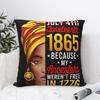Наволочка на День освобождения рабов (Juneteenth) Полиэстер Чехол для подушки Декорации Афроамериканская Наволочка Чехол Диван Квадратный 4040см