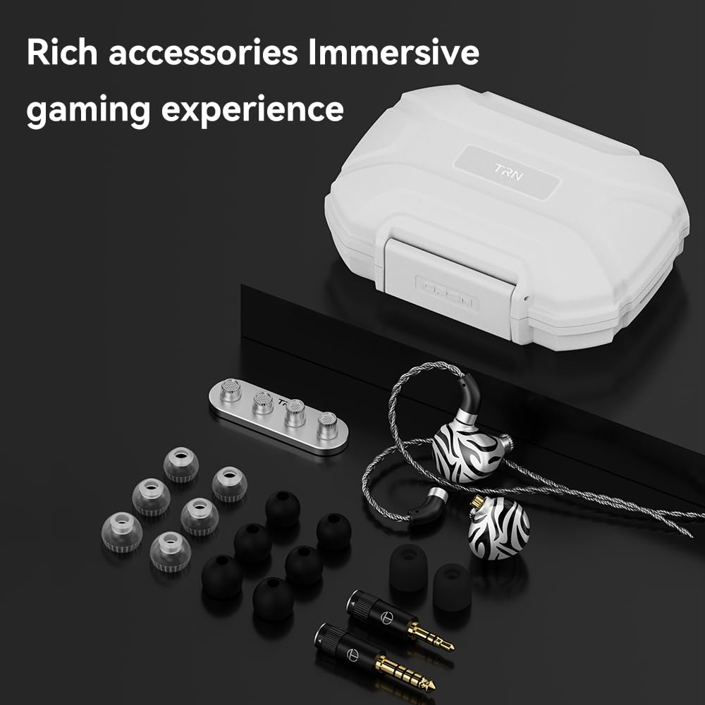 TRN WhiteTiger Planar Drive Наушники с высоким разрешением Наушники-мониторы Планарный магнитный драйвер Наушники-мониторы Съемный ушной кабель Сменный штекер