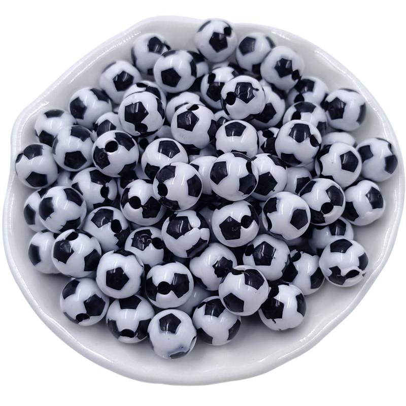 Акриловые бусины, бусины, акриловые бусины в виде футбола, бусины в виде футбола, 10 шт., карамельные цвета, россыпью, для изготовления ювелирных изделий, кулонов, модных ручных изделий
