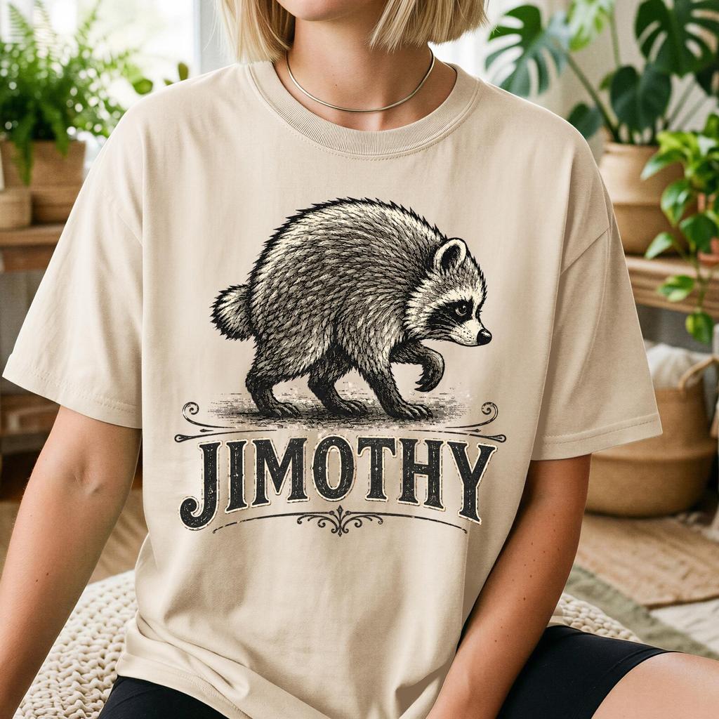 Vintage Jimothy Raccoon T-Shirt and kids tshirt, Seattle Feral Legend Tee, Retro Moon Graphic Tee, Funny Cottagecore Panda Animal Tee
