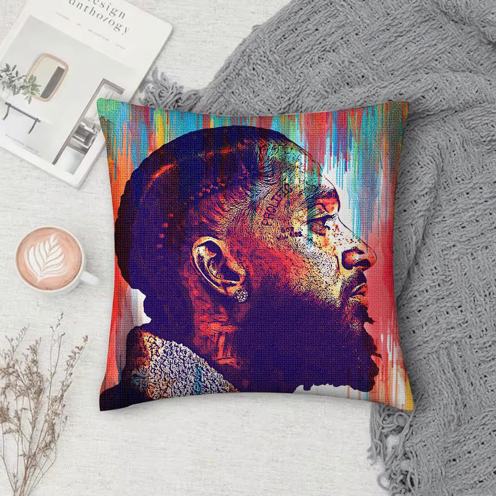 Наволочка для подушки с изображением рэпера N-Nipsey H-Hussle Victory Lap, квадратная, двусторонняя печать, короткий плюш, чехол для диванной подушки, прикроватная подушка