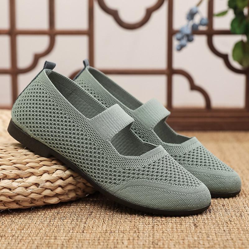 Тканевая обувь летняя новая с сеткой fly-knit дышащая на мягкой подошве