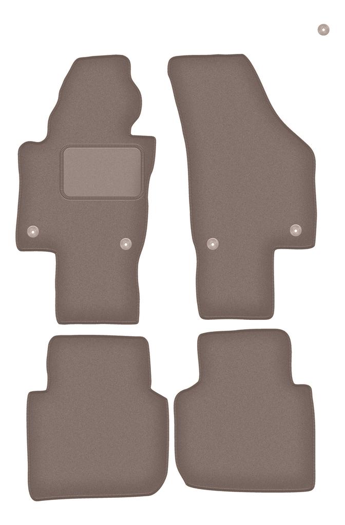 Beige velour floor mats for: Volkswagen Passat B6 / B7 USA sedan, station wagon (2005-2014)