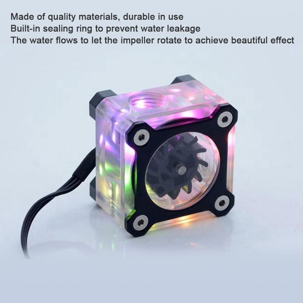 R3 RGB Colorful Computer WaterCooling Water Flow Meter G1 4 Female Thread Computer Accessories