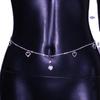 Stonefans Fashion Sexy Piercing Heart Belly Navel Nail Ring Jewelry Rhinestone Glitter Love Pendant Waist Chain Belt for Women
