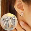 Stylish Korean Flash U-Shape Women's Earrings with Creative Personality