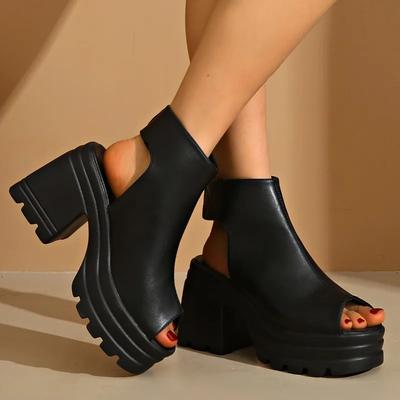 Модная женская обувь 2025 Бренд Босоножки женские с открытым носком Модные Большой размер Бестселлер Летние Удобные Повседневные Супервысокие Босоножки-ботильоны