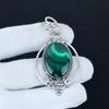 Malachite Pendant, 925 Sterling Silver Handmade Jewelry, Malachite Silver Pendant, Party Wear Jewelry For Women's, Pendant Halloween Jewelry