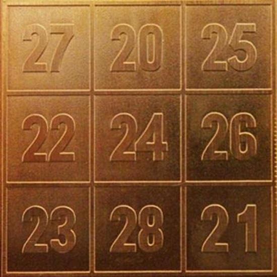 Медная металлическая янтра Кубера для богатства и процветания с номером 72, карта изобилия для кошелька,