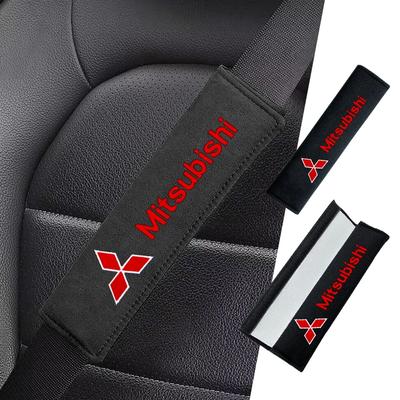 2 шт. Накладки на ремень безопасности с логотипом автомобиля для Mitsubishi ASX Lancer Mirage Pajero Sport Xpander Attrage Outlander L200 EVO Lancer EX