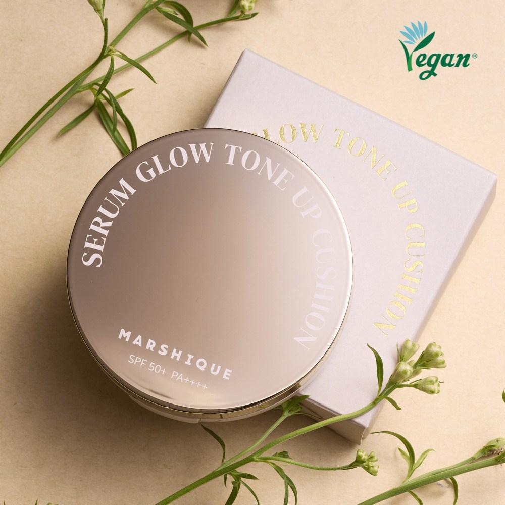 Солнцезащитный кушон Marcique Serum Glow Vegan Tone-up, 2 шт., 12 г