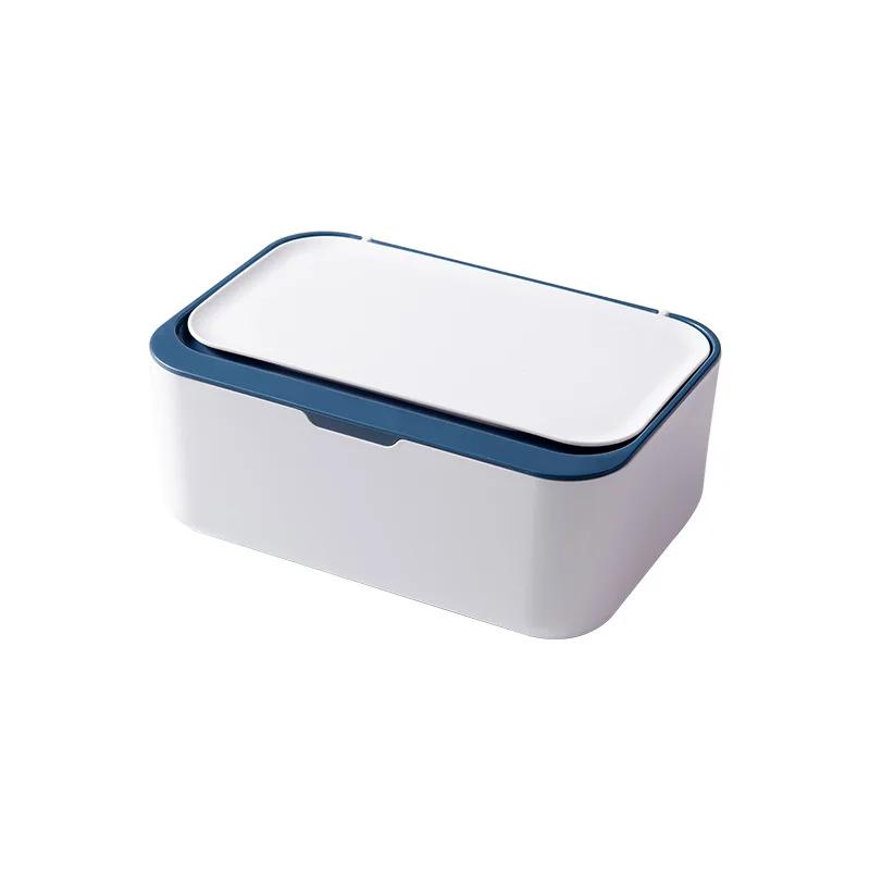 Portable Tissue Storage Box with Lid Dustproof Cover for Wet Wipes Dispenser Home Office Mask Storage Box Sealed Organizer