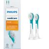 Сменная зубная щетка Philips Sonicare Kids Brush Head Mini из 2 штук для детей от 4 лет, цвет — натуральный белый (Сет 12) HX6032/63