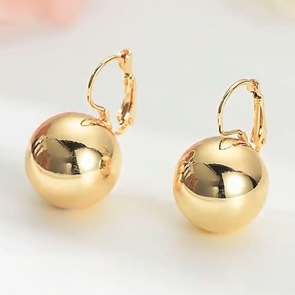 Свадебный аксессуар Большой круглый шар Женские украшения Серьги-клипсы Серьги-подвески Серьги-капли