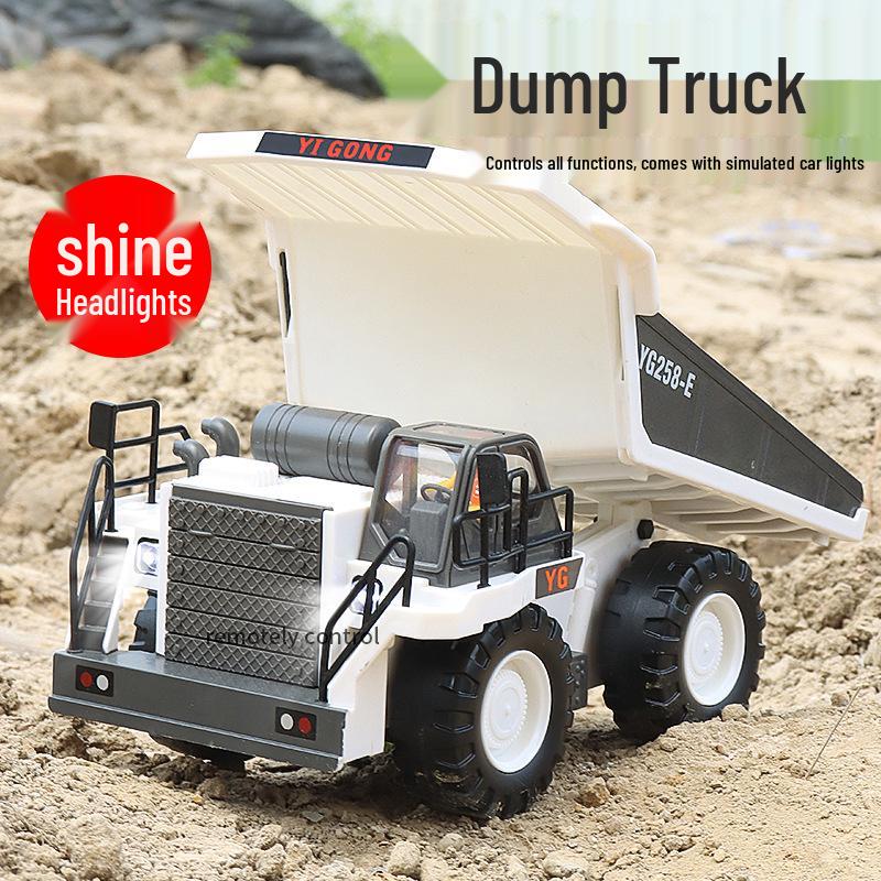 Free Shipping Alloy Remote Control Excavator Dump Truck Toy for Kids