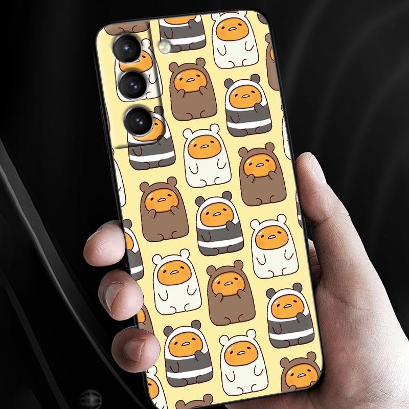 Желтое Ленивое Яйцо Гудетама Силиконовый Чехол Для Samsung S23 Ultra S24 5G S21 S20 FE Задняя Крышка Для Galaxy S22 s23 S24 S10 Plus Чехлы