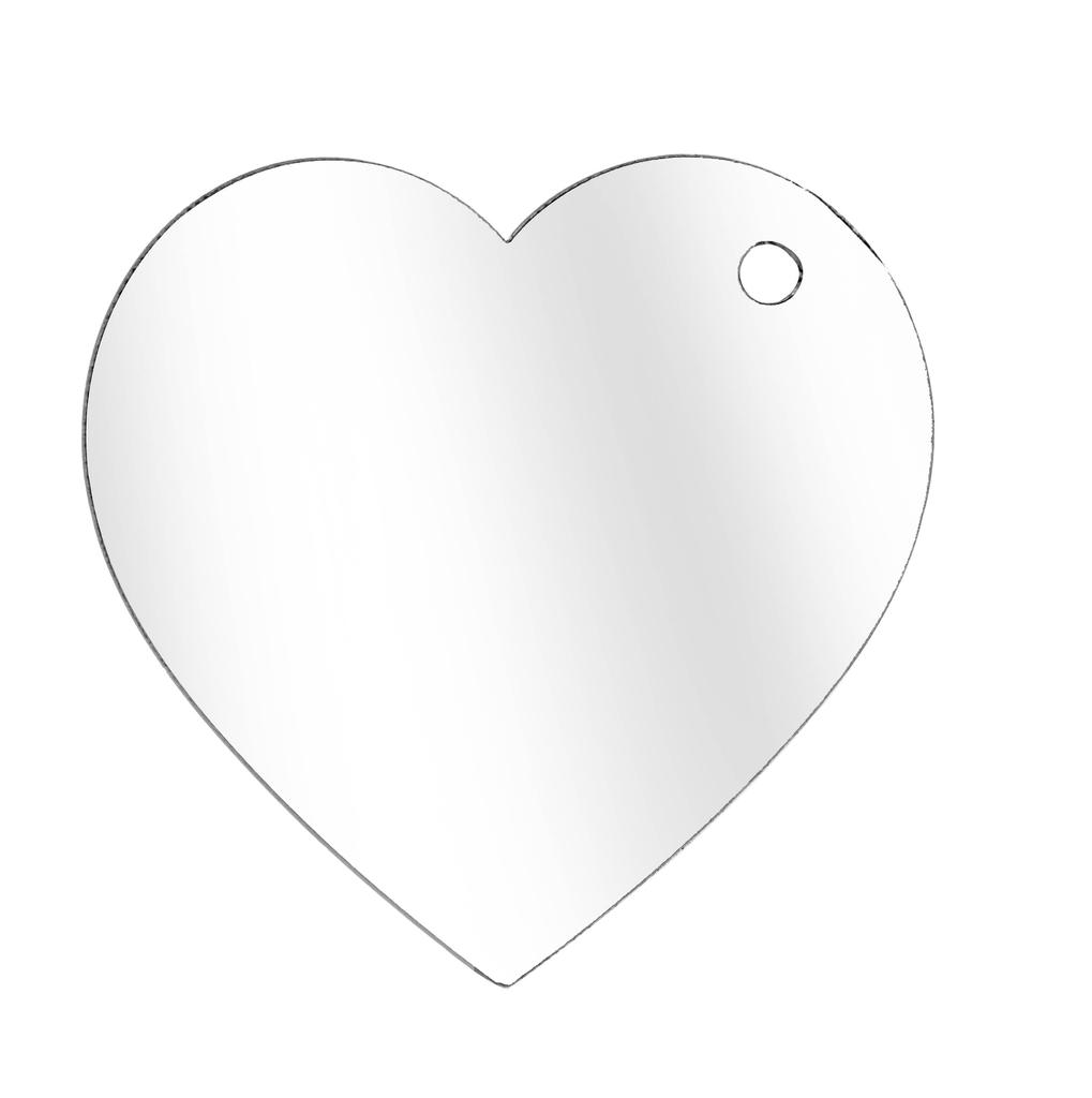 Traceease 2" Inches Heart Shape With Hole Clear Acrylic Ornament Blank Transparent Keychain Pendants for DIY Crafts Projects