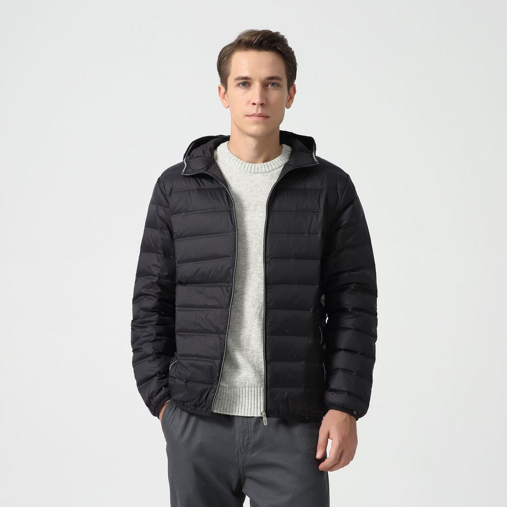 Жирный и легкий пуховик для мужчин, новый большой размер, очень большой короткий свободный белый пуховик на утином пуху