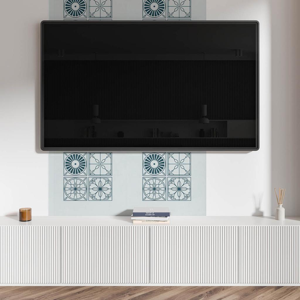Panel Ścienny Winylowy Do Dekoracji Nowoczesnych Wnętrz 100X50 Cm Geometryczne Wzory Kafli