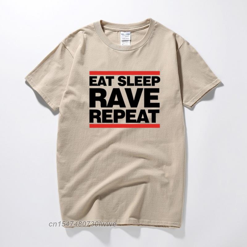 Eat Sleep Rave Repeat Cotton Tshirt Dj Dance Htid Hardcore Acid Ibiza Magaluf Cotton T Shirt Top Camiseta