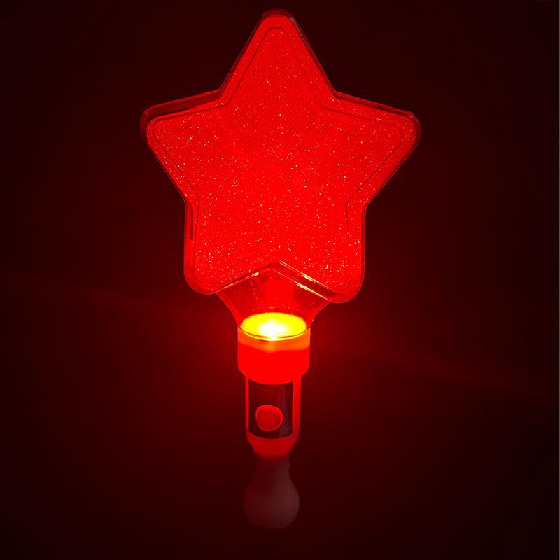 Glowing Five-Pointed Star Cheer Sticks - Custom Party Props