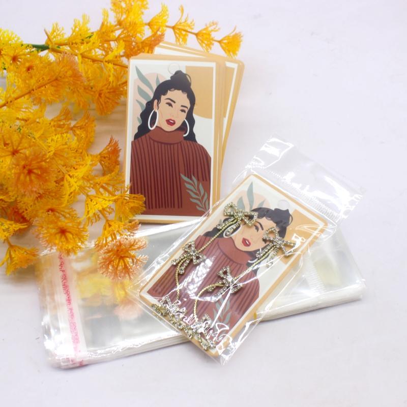 50pcs 5x9cm Earrings Cards Paperboard Jewelry Newest Arrived Popular Display Cardboard Hot Sale Fashion Design Delicate Cards
