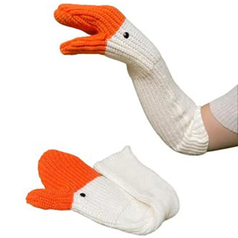 Creative Swan Gloves Long Knitted Goose Gloves Fashion   Girls