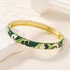 Traditional Chinese Cloisonne Bracelet Enamel Cheongsam Bracelet Lotus Flower Bangle  Dinner
