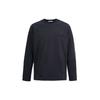 FW22 Однотонная футболка с круглым вырезом и длинным рукавом для мужчин Топы Черный 771520158-V0029