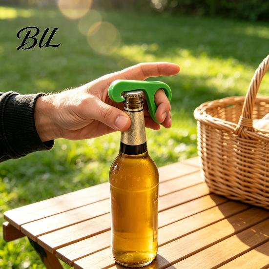 Portable Camping Drink Opener 3D Printed Bottle Opener, Compact Beer One-Handed Soda Cap Remover, Kitchen Gadget Ergonomic Jar Lid Remover for Bar And
