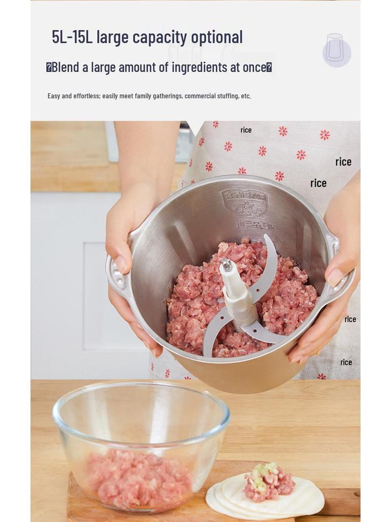 Han Jia Ou Si Automatic High-Power Commercial Meat Grinder & Electric Food Processor